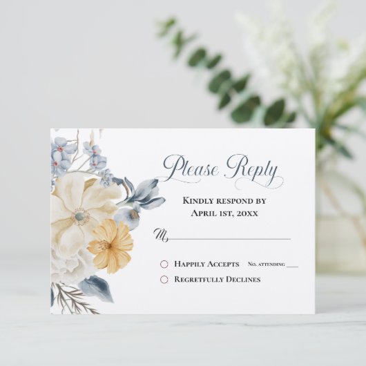 何か青 – 返信RSVP (スタンド正面)