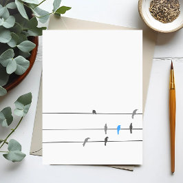 何か青 | Simplistic Bird Sky 絵を描's ポストカード