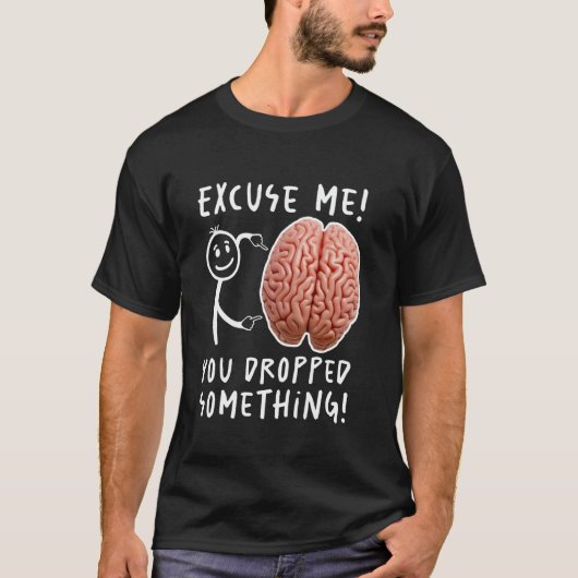 何か頭を落としおもしろいた Tシャツ (正面)