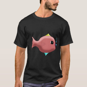 何か魚がいる透明な背景 Tシャツ