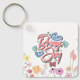 何があなたにもたらすフローラと蝶の引用文 キーホルダー