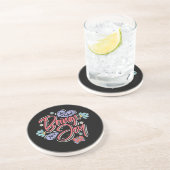 何があなたにもたらすフローラと蝶の引用文 コースター (側面)