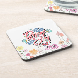 何があなたにもたらすフローラと蝶の引用文 コースター