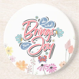 何があなたにもたらすフローラと蝶の引用文 コースター