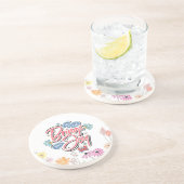 何があなたにもたらすフローラと蝶の引用文 コースター (側面)