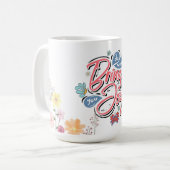 何があなたにもたらすフローラと蝶の引用文 コーヒーマグカップ (正面左)