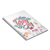 何があなたにもたらすフローラと蝶の引用文 ノートブック (右側)