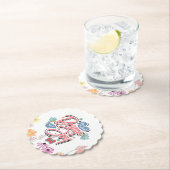 何があなたにもたらすフローラと蝶の引用文 ペーパーコースター (インサイチュ)