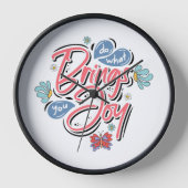 何があなたにもたらすフローラと蝶の引用文 壁時計 (正面)