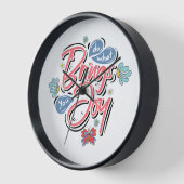 何があなたにもたらすフローラと蝶の引用文 壁時計 (傾斜)