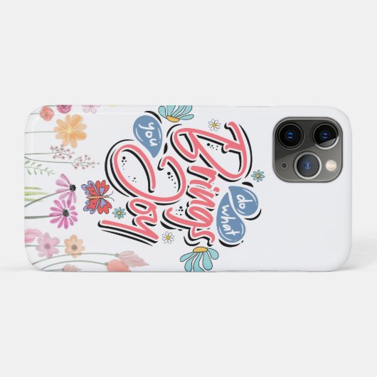 何があなたにもたらすフローラと蝶の引用文 Case-Mate iPhoneケース (裏面(横))