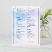 何があなたの財布パステルクラウドブライダルシャワー 招待状 (スタンド正面)