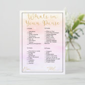 何があなたの財布パステルクラウドブライダルシャワー 招待状 (スタンド正面)