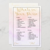 何があなたの財布パステルクラウドブライダルシャワー 招待状 (正面/裏面)