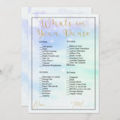 何があなたの財布パステルクラウドブライダルシャワー 招待状 (正面/裏面)