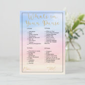 何があなたの財布パステルクラウドブライダルシャワー 招待状 (スタンド正面)