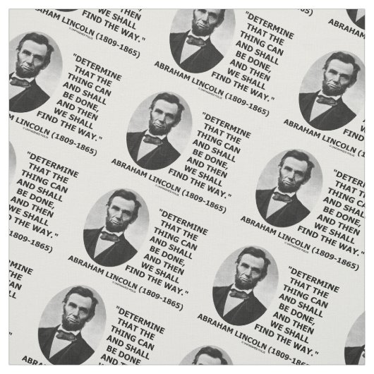 何ができるかを決定リンカーン引用文 ファブリック (見本)