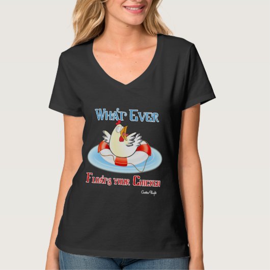 何がチキンを浮かべても2 Tシャツ (正面)