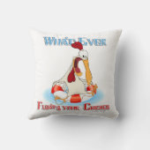 何がチキンを浮かべても クッション (裏面)