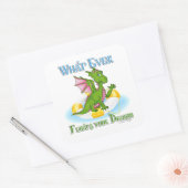 何がドラゴンをかわいい スクエアシール (封筒)