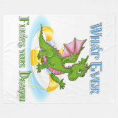 何がドラゴンをかわいい フリースブランケット (正面(横))