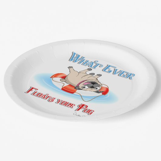 何がパグをフロートさせようとも ペーパープレート (アングル)