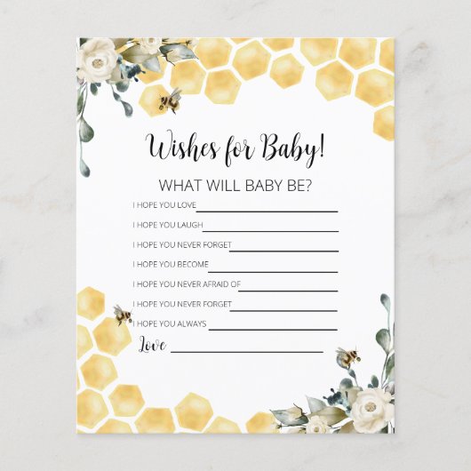 何がベビーの願いベビーカード。 (正面)