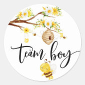 何がベビービーのチームの男の子シール ラウンドシール (正面)