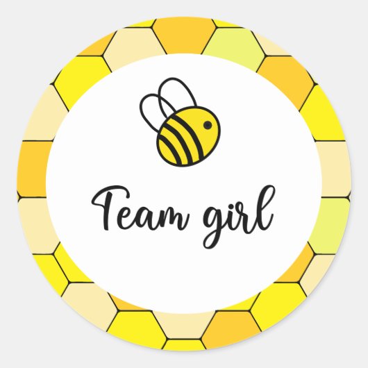 何がベビービーのチームガール ラウンドシール (正面)