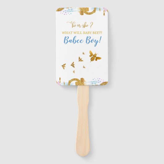 何がベビービーイラストレーションジェンダー明かすハン ハンドファン (正面)