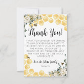 何がベビービー性別がサンキューカードを明らかにする。I 招待状 (正面)