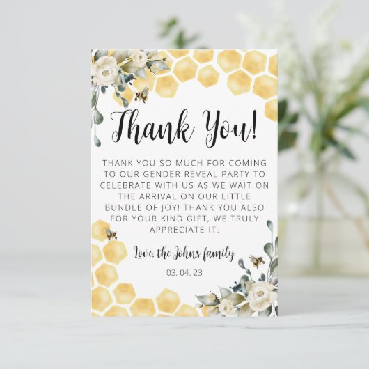 何がベビービー性別がサンキューカードを明らかにする。I 招待状 (スタンド正面)