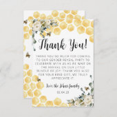 何がベビービー性別がサンキューカードを明らかにする。I 招待状 (正面/裏面)