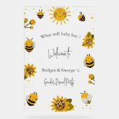 何がベビービー性別がパーティー霜を明らかにする アクリルサイン (正面)