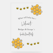 何がベビービー性別がパーティー霜を明らかにする アクリルサイン (正面)