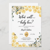 何がベビービー性別が招待を明らかにする。 招待状 (正面/裏面)