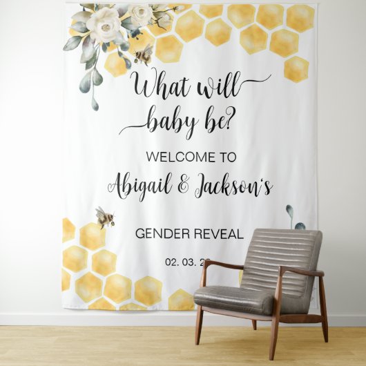 何がベビービー性別はバックドロップを明らかにする。 タペストリー (インサイチュ)