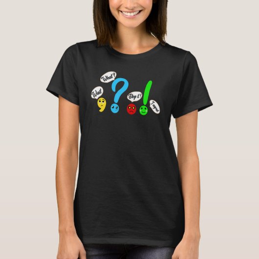 何が一致しストップてSynonym Grammar Teが転が待つ Tシャツ (正面)