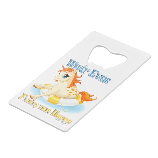 何が一角獣を浮かべるにせよ クレジットカード栓抜き (裏面アングル)