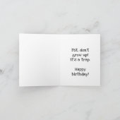 何が上がって、決して下がらない知っているか？あなたの年齢 カード (内部)