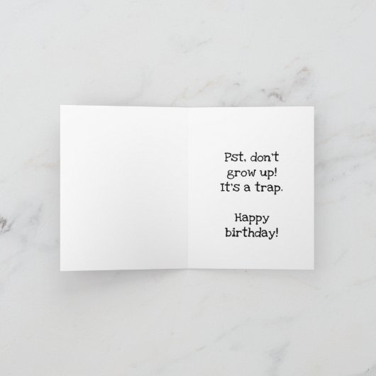 何が上がって、決して下がらない知っているか？あなたの年齢 カード (内部)