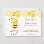 何が出る?ジェンダーが赤ちゃんのシャワーを明らかにする 招待状 (正面)