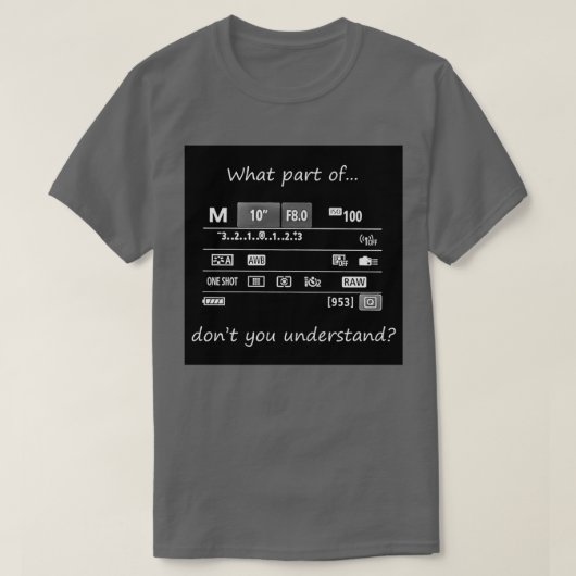 何が分からないんだ Tシャツ (デザイン正面)