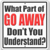 何が分か遠くにらないのおもしろい シール (正面)