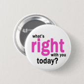 何が右ですか。 ボタン 缶バッジ (正面&裏面)