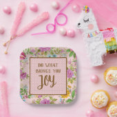 何が喜びのフローラ広場 ペーパープレート (パーティー)