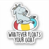 何が山羊の犬をおもしろい浮かべても シール (正面)