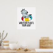 何が山羊の犬をおもしろい浮かべても ポスター (キッチン)