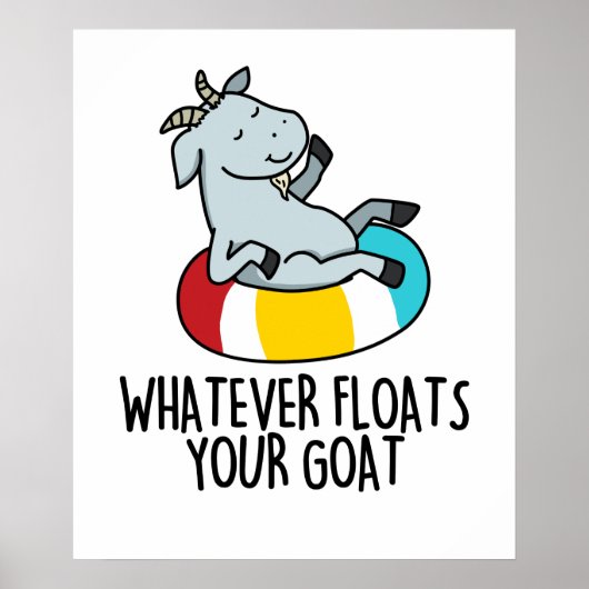 何が山羊の犬をおもしろい浮かべても ポスター (正面)