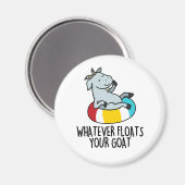 何が山羊の犬をおもしろい浮かべても マグネット (正面/裏面)